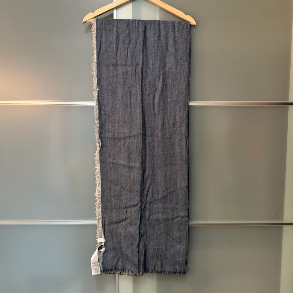 Eleventy Neutral Woven Fringe Scarf